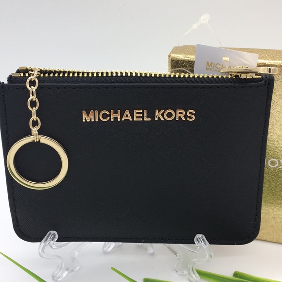 Michael Kors Handbags - Jet Set Travel Sm TZ Coinpouch W ID Leather Black
